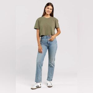 NWT Nuuds Vintage Cotton Cropped Tee